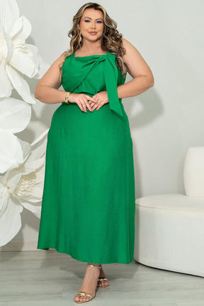 Conjunto Plus Size Regata e Saia Verde