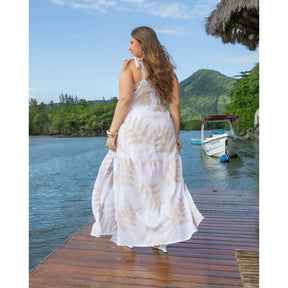 Vestido Longo Bordado Branco